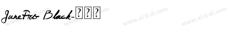 JunePro Black字体转换